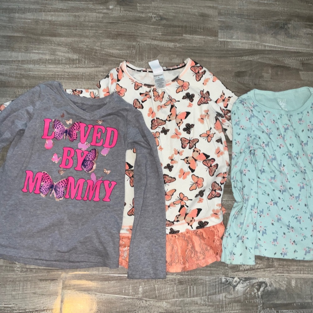 Girls long sleeve tees size 4t 5t